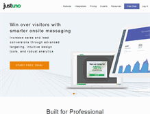 Tablet Screenshot of justuno.com